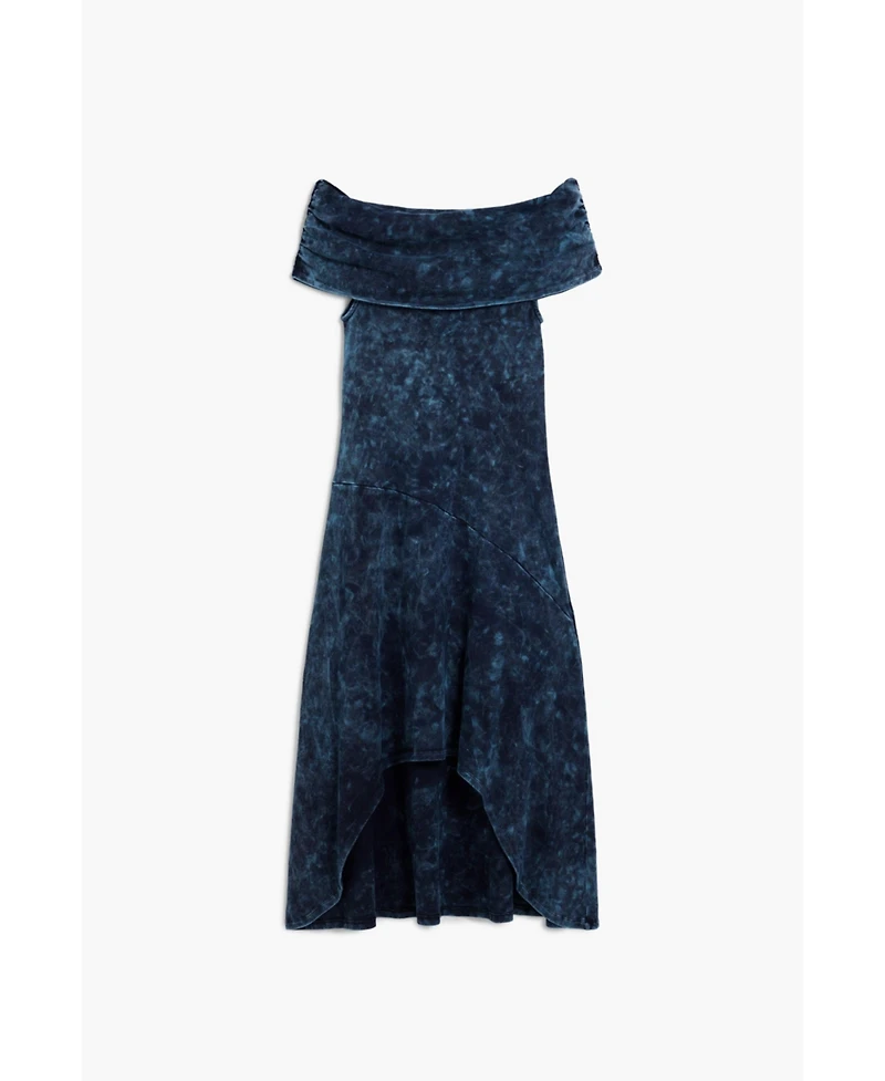 Desigual Women's Asymmetric Tie-Dye Dress