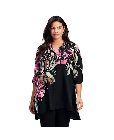 Avenue Women's Rita Placement Print Blouse