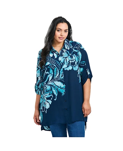 Avenue Women's Rita Placement Print Blouse