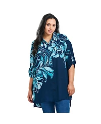 Avenue Women's Rita Placement Print Blouse