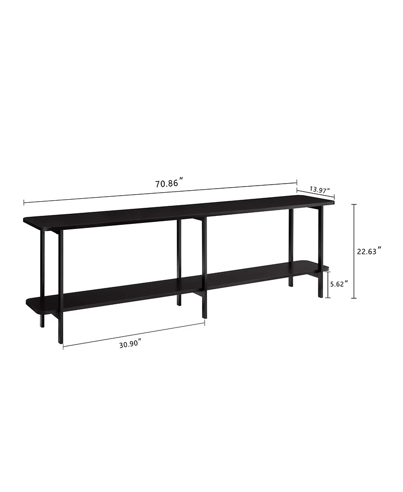 Manhattan Comfort Celine 71" Wood 2-Shelf Console Table