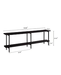 Manhattan Comfort Celine 71" Wood 2-Shelf Console Table