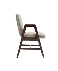 Manhattan Comfort Stella Velvet Upholstered 23" Beech Wood Dining Armchair