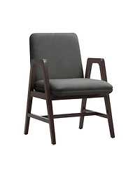 Manhattan Comfort Stella Velvet Upholstered 23" Beech Wood Dining Armchair