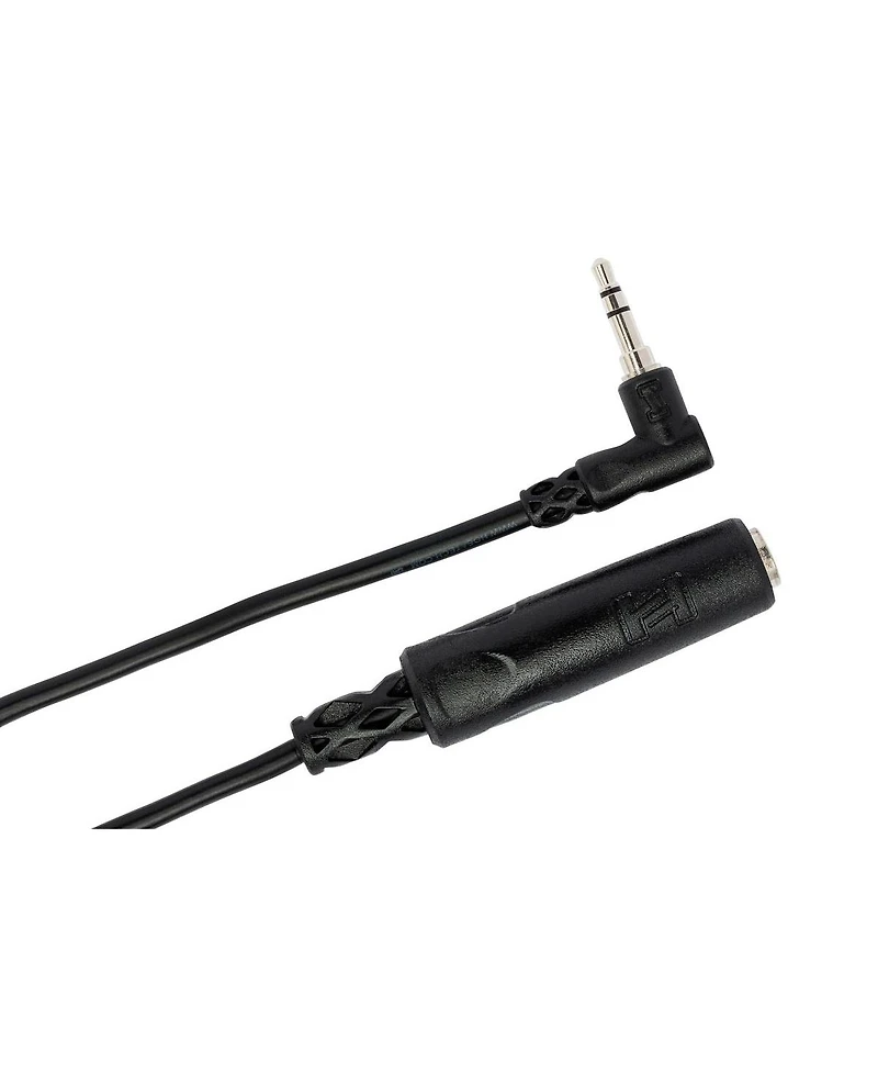 Hosa Technology Hosa Stereo Mini Angled Male to Stereo 1/4" Female Headphone Extension Cable, 6"