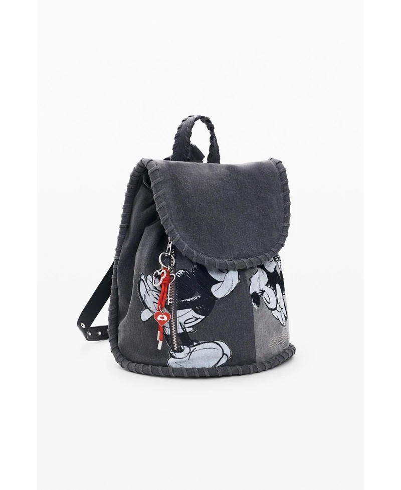 Desigual Women's Medium denim backpack Mickey Mouse