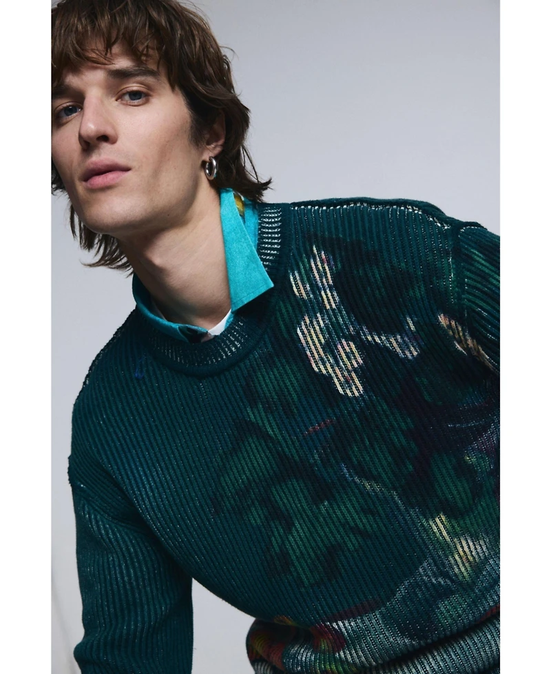 Desigual Men's Still life texture sweater