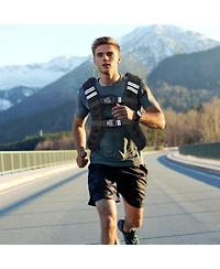 Mecale Weighted Vest, 20 lb Adjustable Training Vest with Reflective Stripe and Buckle for Men and Women