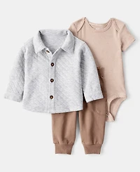 Carter's Baby Boys' Cardigan, Bodysuit and Pants, 3-Piece Set