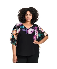 Avenue Women's Love Story Overlay Blouse