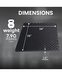 BalanceFrom Fitness Foam Interlocking Exercise Floor Mat, 24 Square Feet, Black