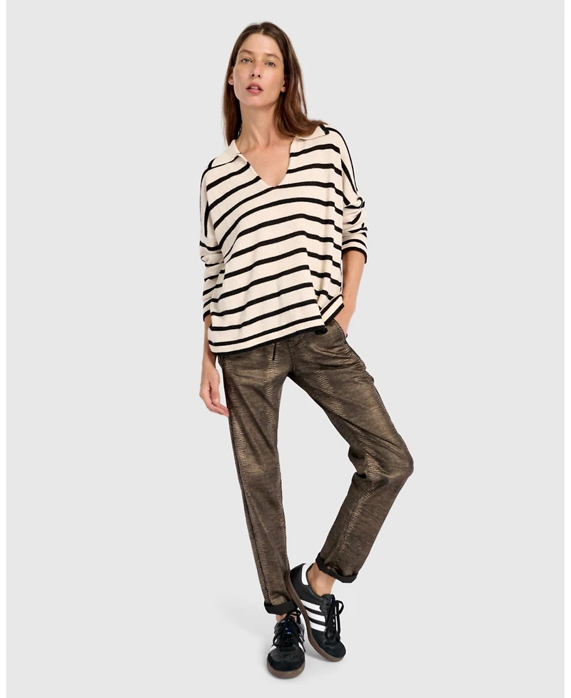 Alembika Women's Surfside Collared Sweater