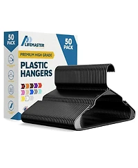 Lifemaster Plastic Clothes Hanger 50-Piece Set