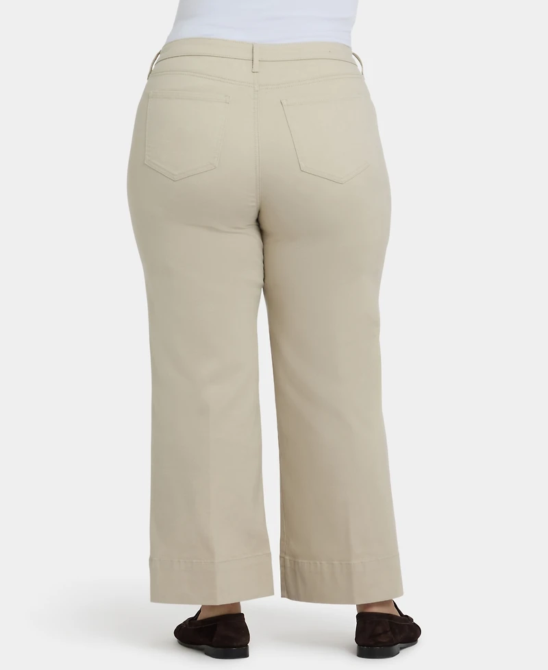 Nydj Plus Teresa Wide Leg Ankle Hem Jeans