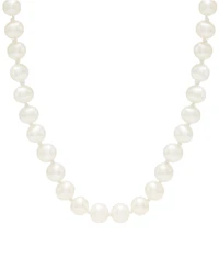 Honora White Cultured Freshwater Pearl (5-6mm) Necklace in 14k Yellow Gold