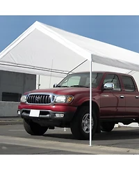 Caravan Canopy Domain 10 x 20 Foot Straight Leg Instant Canopy Tent Set, White