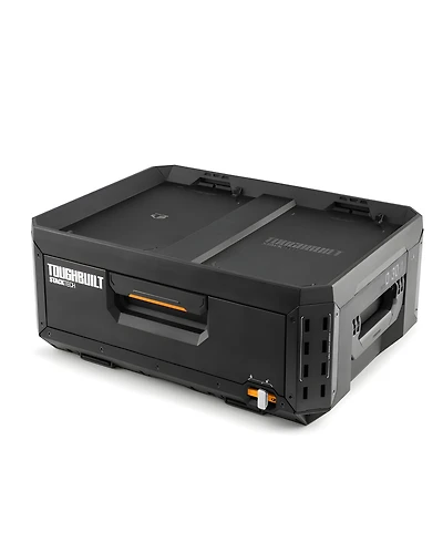 ToughBuilt StackTech 1-Drawer Tool Box, Durable Plastic Storage Organizer, Black