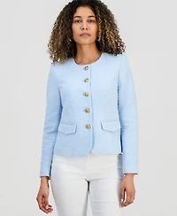 I.n.c. International Concepts Petite Parisian Tweed Jacket, Exclusively at Macy's