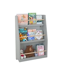 Streamdale Furniture + 3 Tier + Wood (or Mdf if applicable) + Gray Finish + Kids Bookshelf