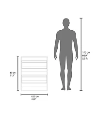 Fm Furniture Ozzy Shoe Cabinet, 2 Tilt-Out Doors, Slim Design
