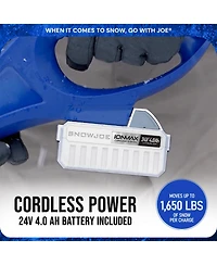 Snow Joe 24V Cordless Snow Shovel Kit for Driveway Winter Snow Removal, 24V-SS11