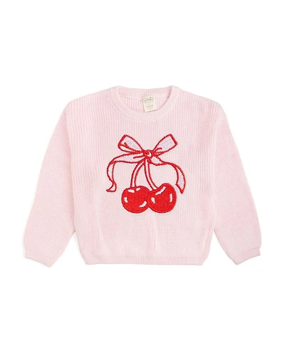 Sweet Wink Little Girls Cherry Coquette Knit Sweater