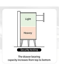 Streamdale Modern Rattan Dresser with 6 Drawers