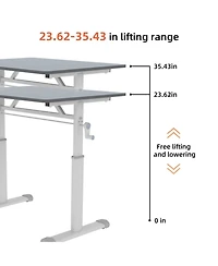 Streamdale Furniture Adjustable Height Study Desk - Kids & Adults