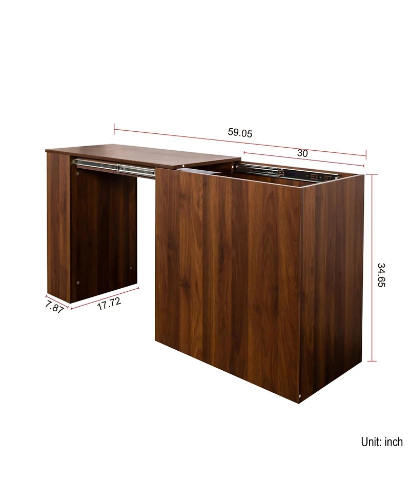 Streamdale Furniture Computer Desk with Drawers & Extendable Table