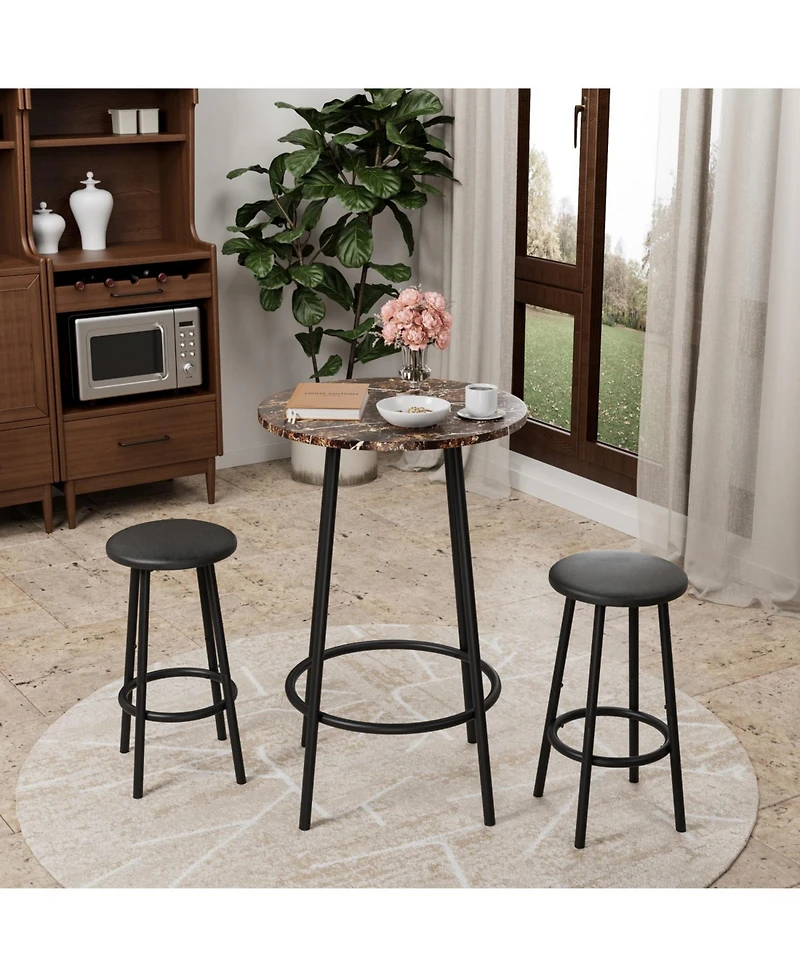Streamdale Furniture 3-Piece Bar Table Set with 2 Bar Stools