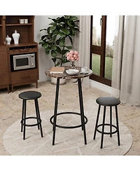 Streamdale Furniture 3-Piece Bar Table Set with 2 Bar Stools