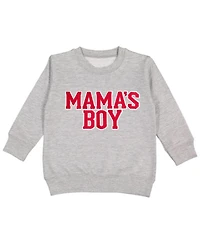 Sweet Wink Toddler Boys Mama's Boy Varsity Patch Valentine's Day Sweatshirt