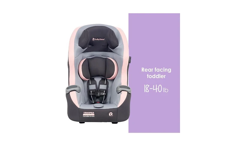 Baby Trend Trooper Slim 3-in-1 Convertible Car Seat with Side Impact Protection