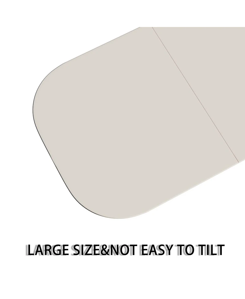 Streamdale Furniture 63" Cream Dining Table & 6 Cushioned Chairs