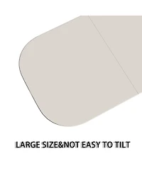 Streamdale Furniture 63" Cream Dining Table & 6 Cushioned Chairs