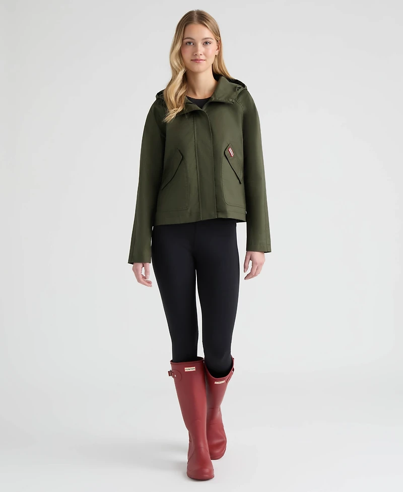 Hunter Women's Julia Cotton Water Repellent Short Rain Jacket