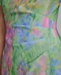 Karl Lagerfeld Paris Women's Printed Crewneck Sheath Dress