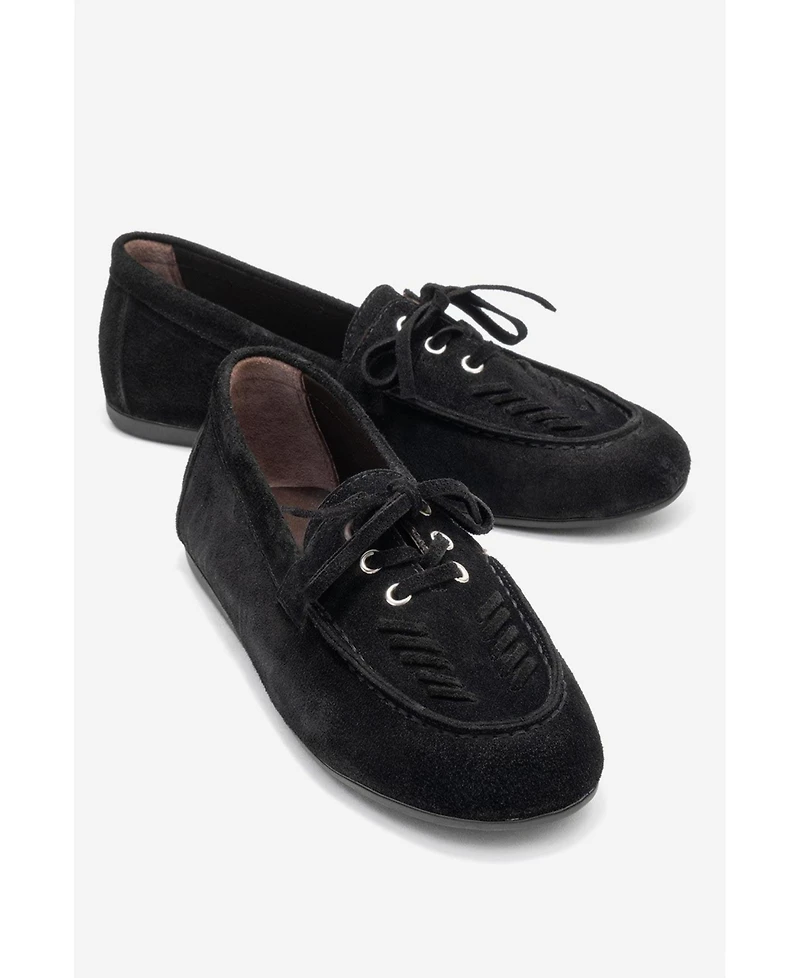 Forever & Always Shoes Lorven Leather Lace Up Loafer (Women)