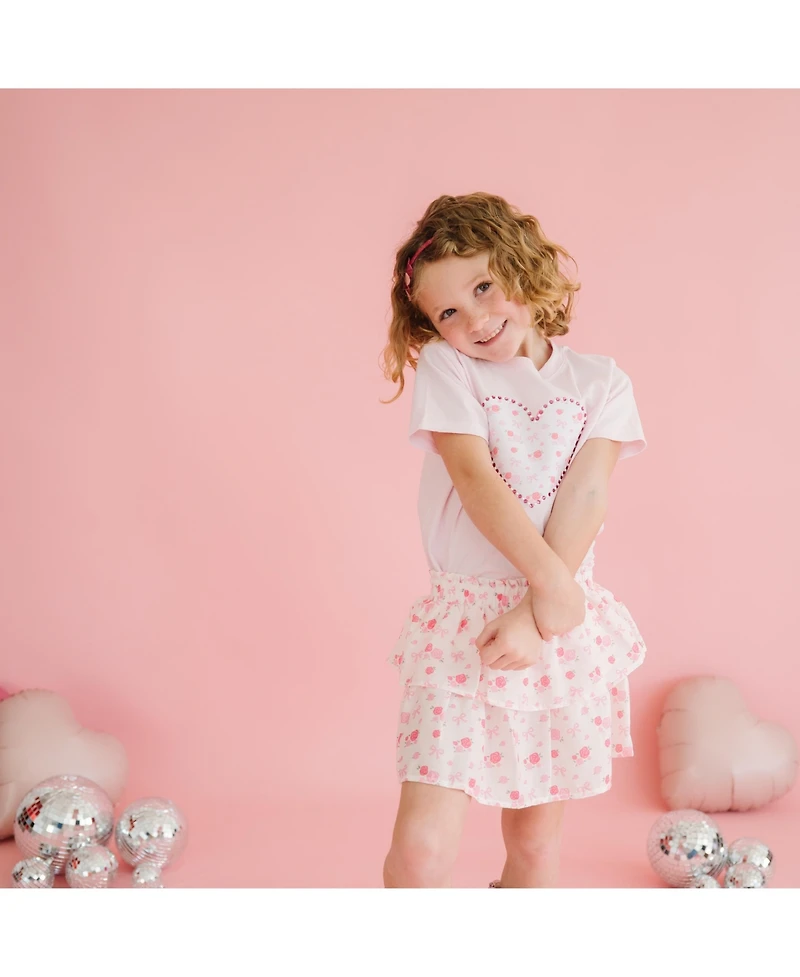 Sweet Wink Toddler Girls Dainty Rose Skort