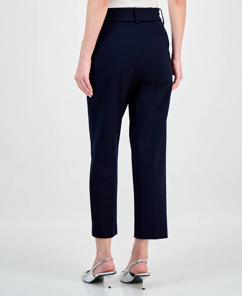 Bar Iii Women's Compression Tie Front Capris Pants, Created for Macy's