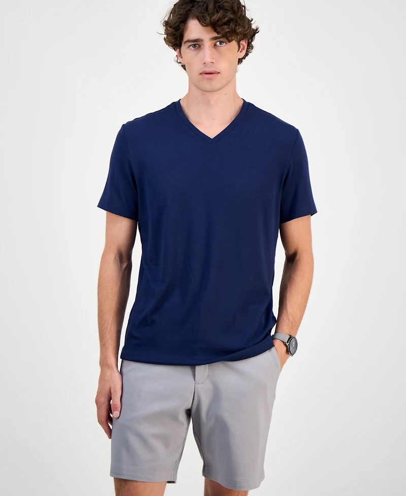 Alfani Men's Travel Stretch V-Neck T-Shirt, Created for Macy's