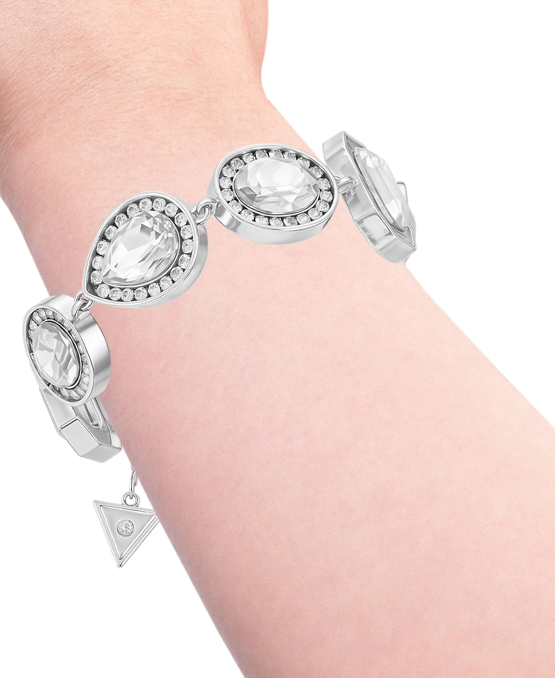 Guess Rhinestone Silver-Tone Statement Bracelet