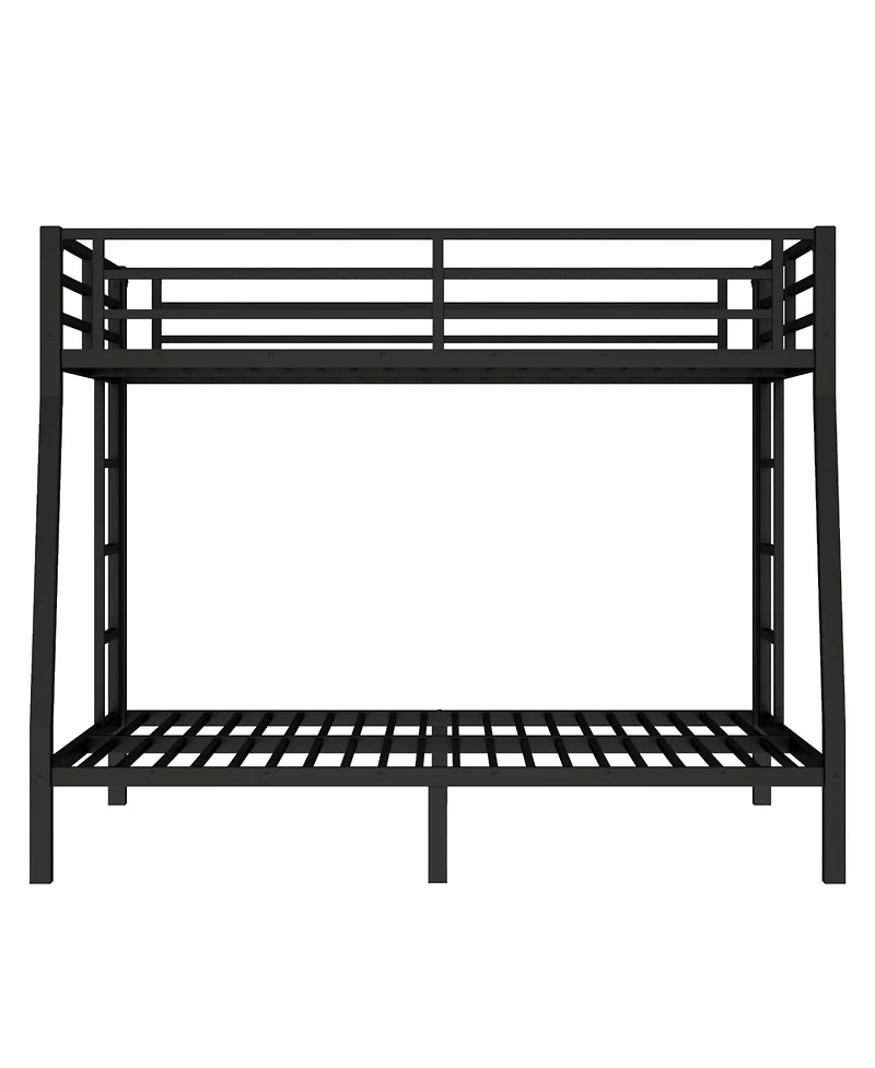 Streamdale Furniture Metal Full Xl over Queen Bunk Bed for Teens/Adults - Space-Saving, Noise Reduced