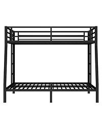 Streamdale Furniture Metal Full Xl over Queen Bunk Bed for Teens/Adults - Space-Saving, Noise Reduced