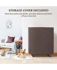 Aheaplus 38" Twin Size Folding Bed with 4.5" Memory Form Mattress and Sturdy Metal Frame