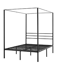 Slickblue Four Poster Metal Canopy Bed Frame for Modern Bedroom