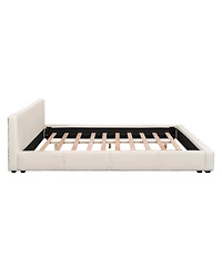 Streamdale Stylish Beige Upholstered Bed The Ideal Choice for Your Bedroom, Full