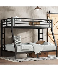 Streamdale Furniture Metal Twin over Full Bunk Bed, Space-Saving, Noise Reduced