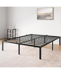 gaomon Twin 14 Inch Metal Platform Bed Frame Underbed Storage Heavy Duty Steel Slats Black
