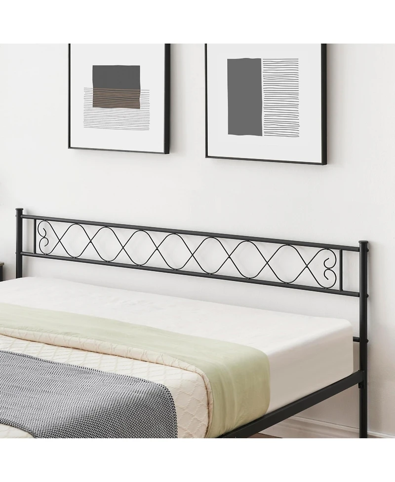 gaomon Modern Bed Frame, Metal Platform with Headboard and Footboard